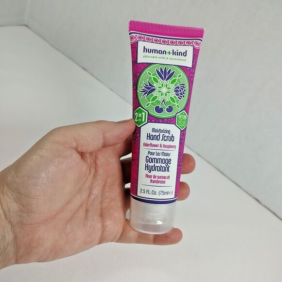 Human + Kind Moisturizing Hand Scrub Elderflower Raspberry Gommage 2.5 oz Vegan - Picture 10 of 10